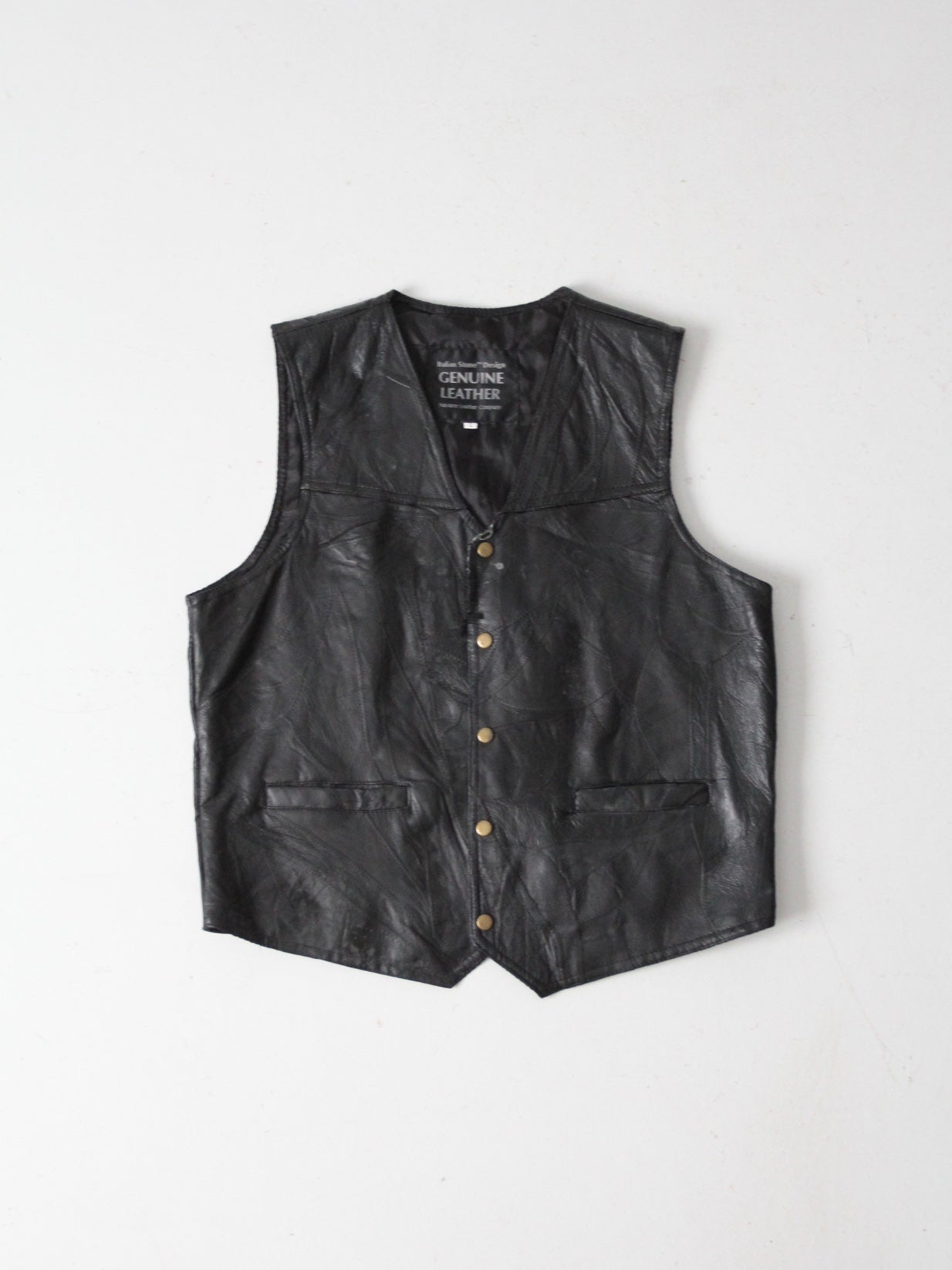 vintage painted biker vest