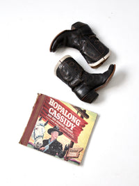 1950s Hoplalong Cassidy boots and record book