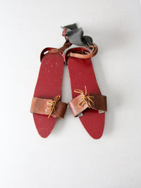 antique wooden ski skates