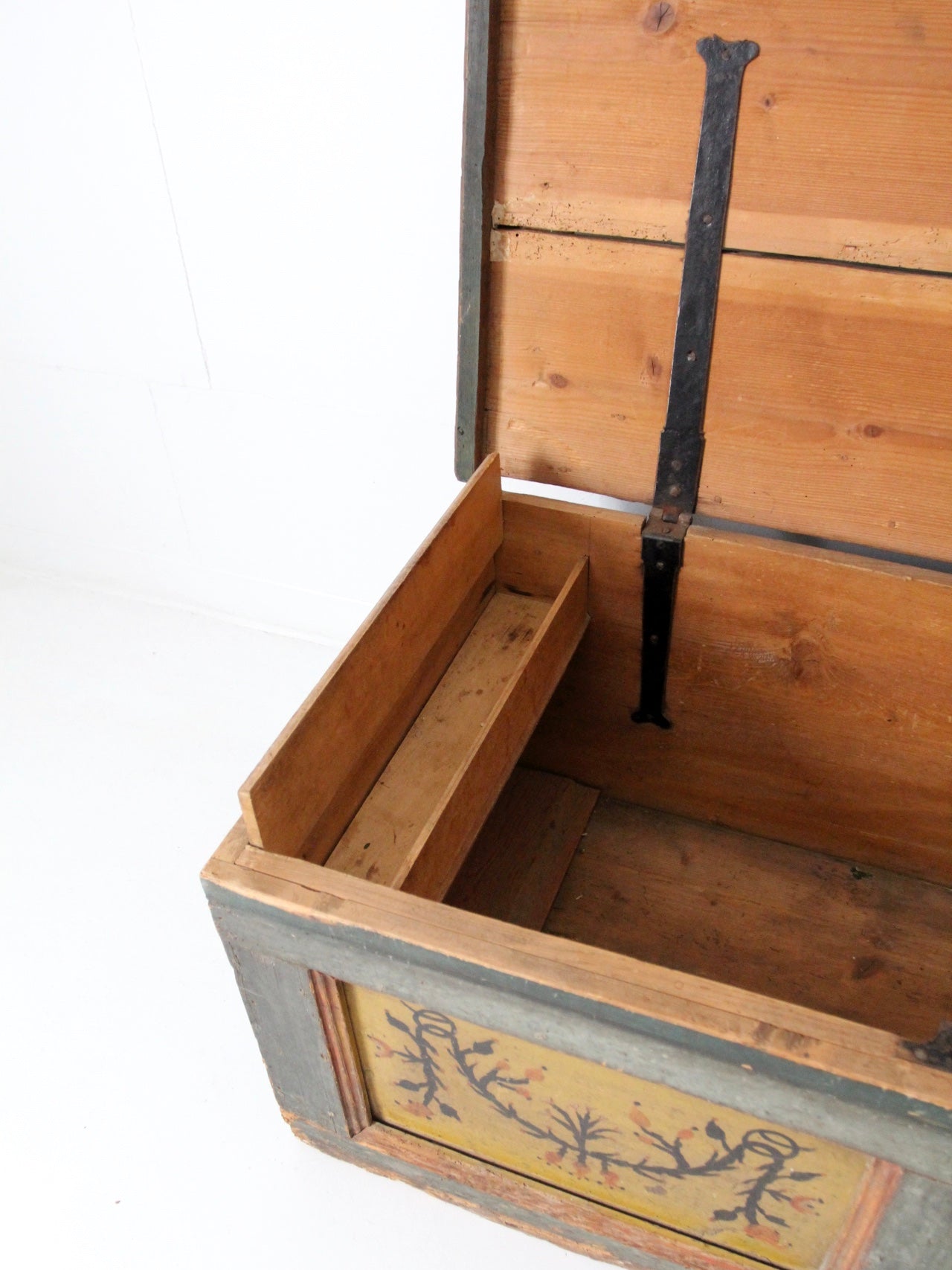 antique painted blanket chest