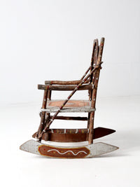 antique folk art children's chair