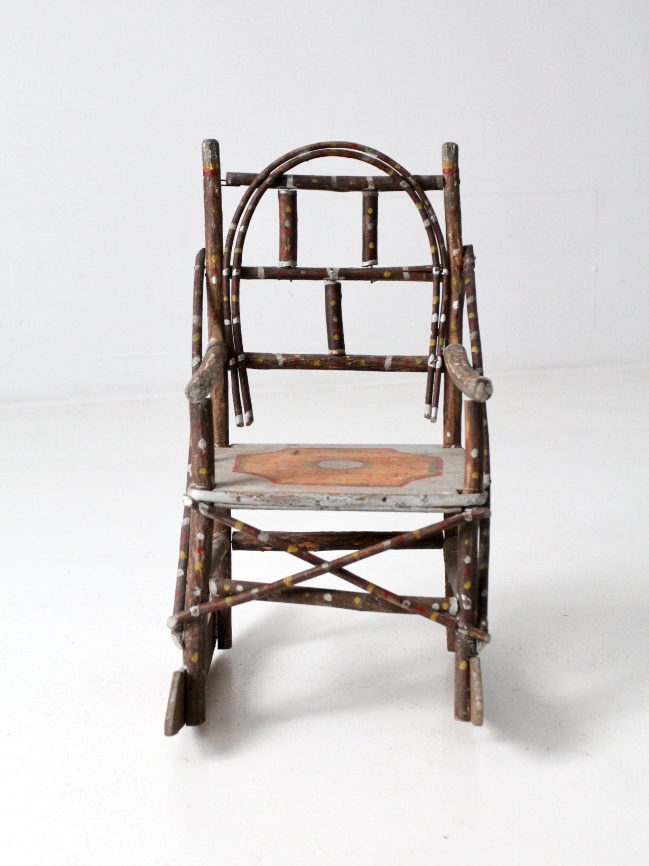 antique folk art children's chair