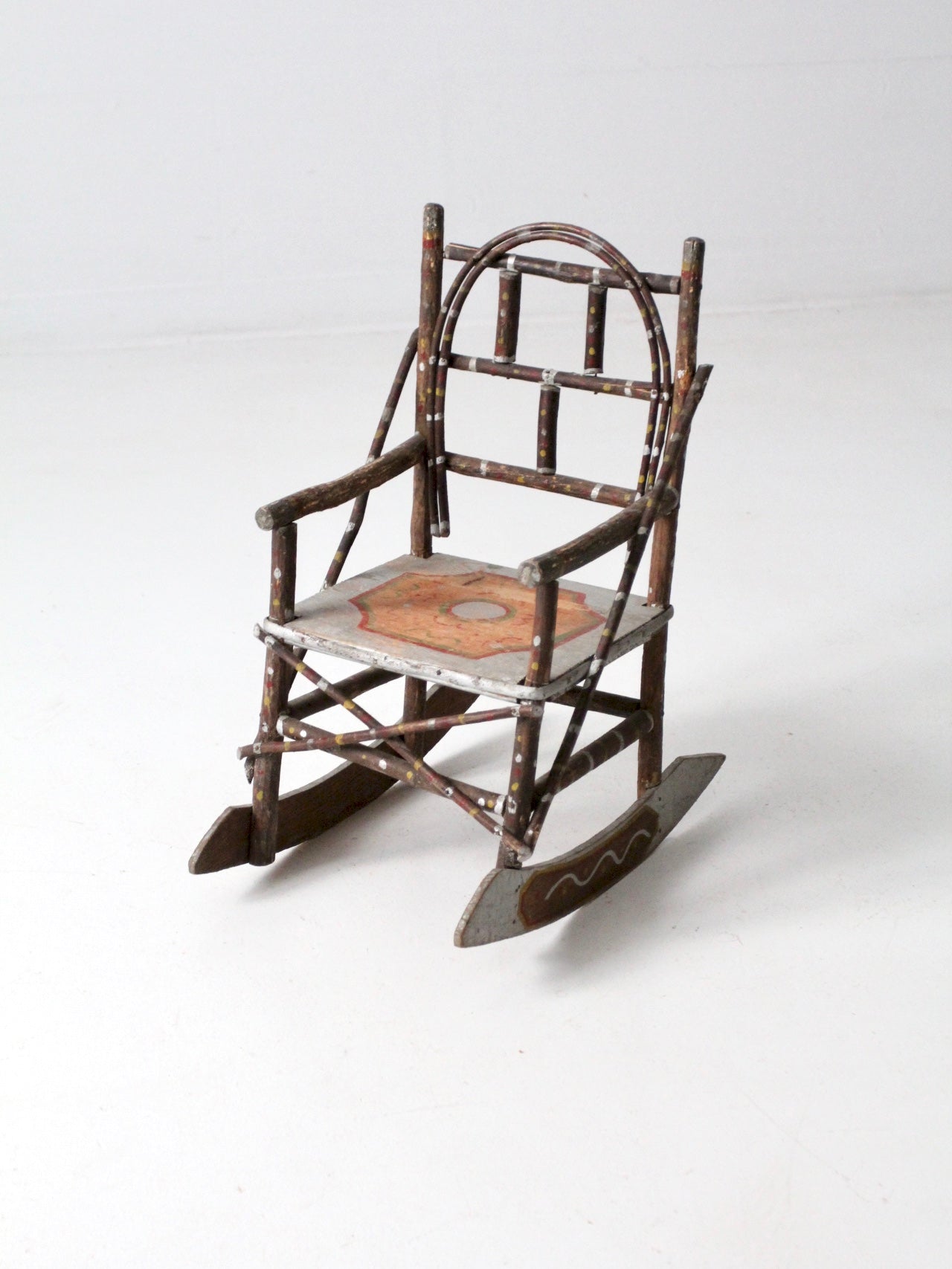 antique folk art children's chair
