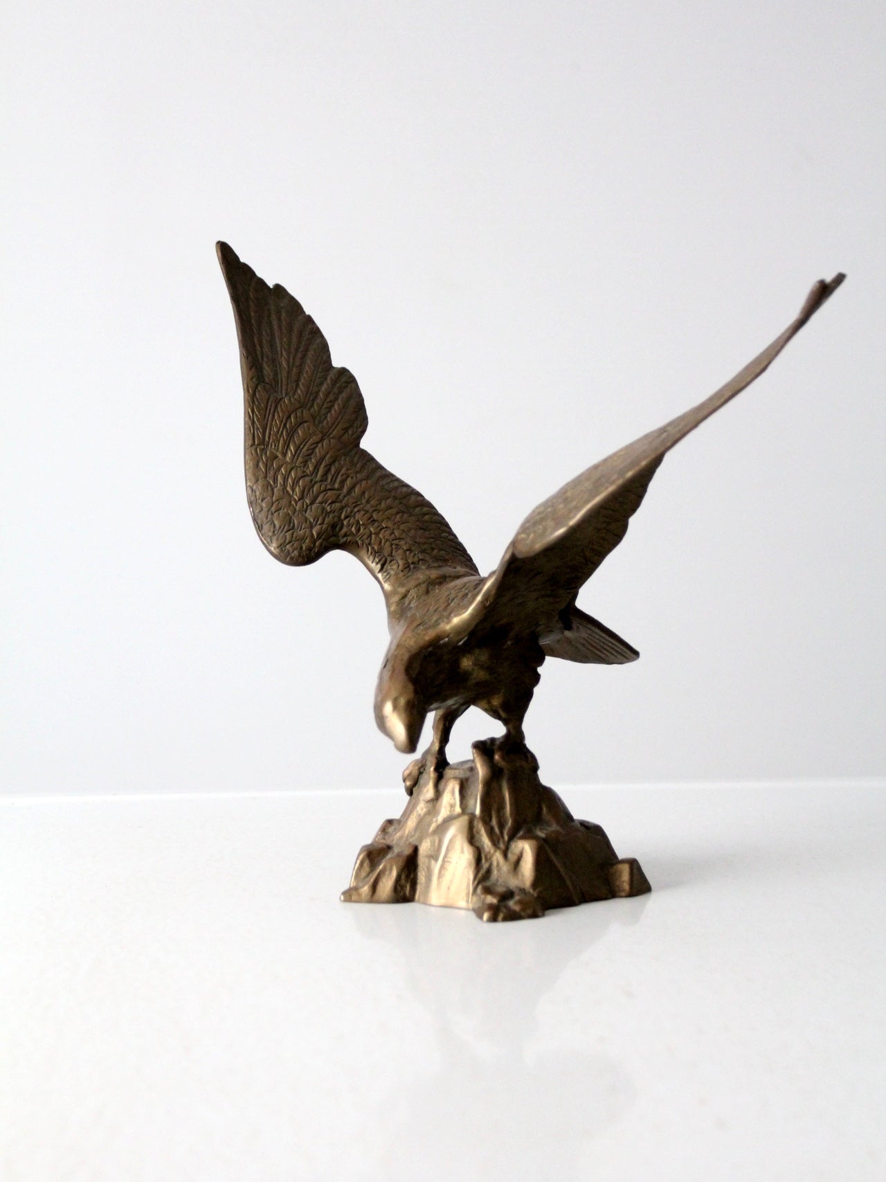 vintage brass American eagle statue