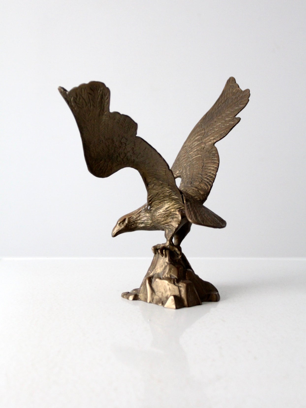 vintage brass American eagle statue