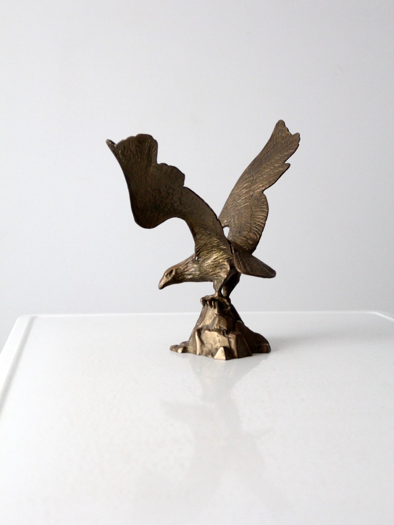 vintage brass American eagle statue