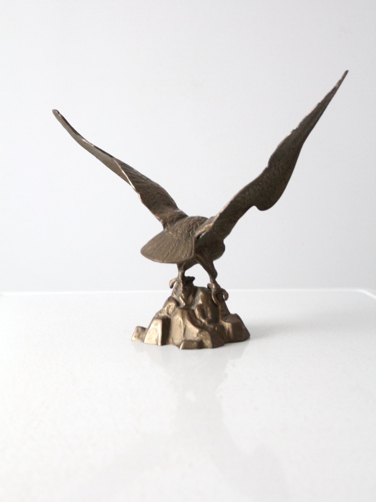vintage brass American eagle statue