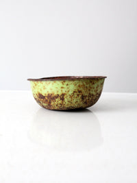 vintage rustic metal canteen bowl