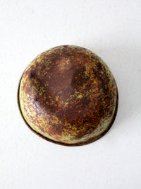 vintage rustic metal canteen bowl
