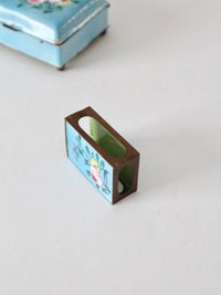 antique Chinese cloissone box and matchbox holder