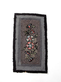 antique hooked rug, 3.5' x 2'