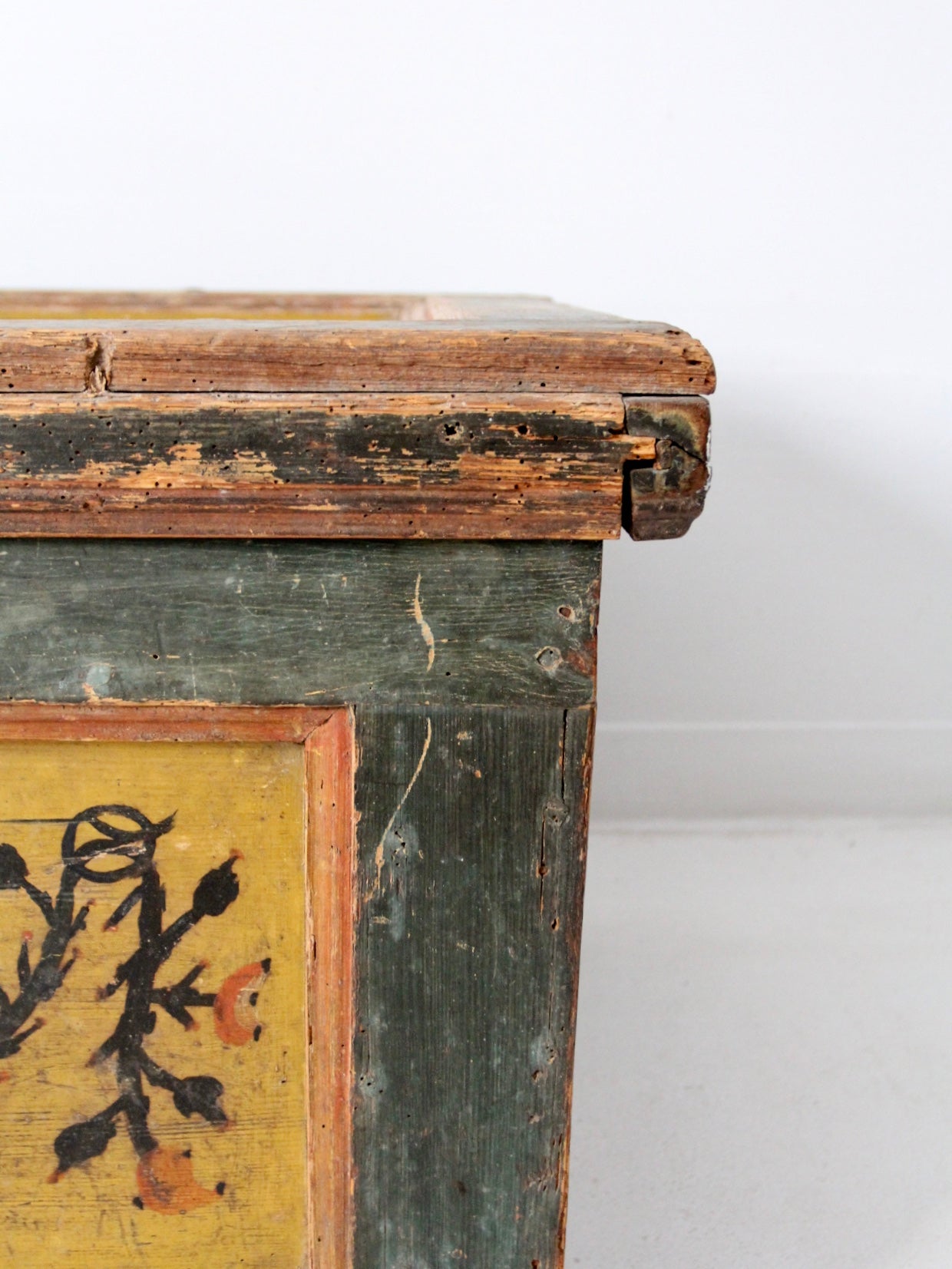 antique painted blanket chest