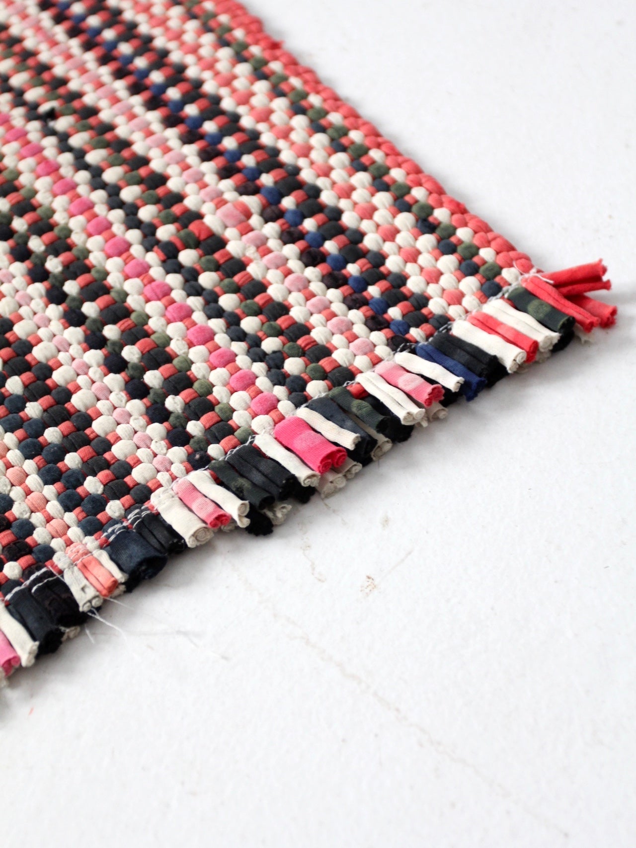 vintage striped rag rug