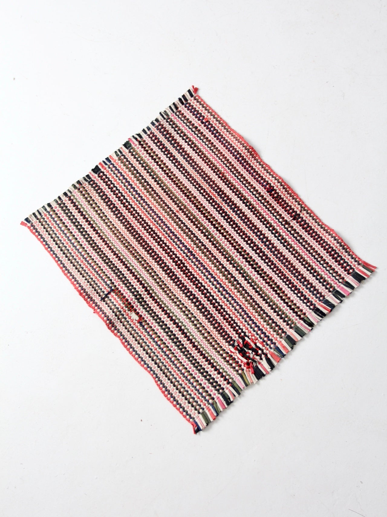 vintage striped rag rug