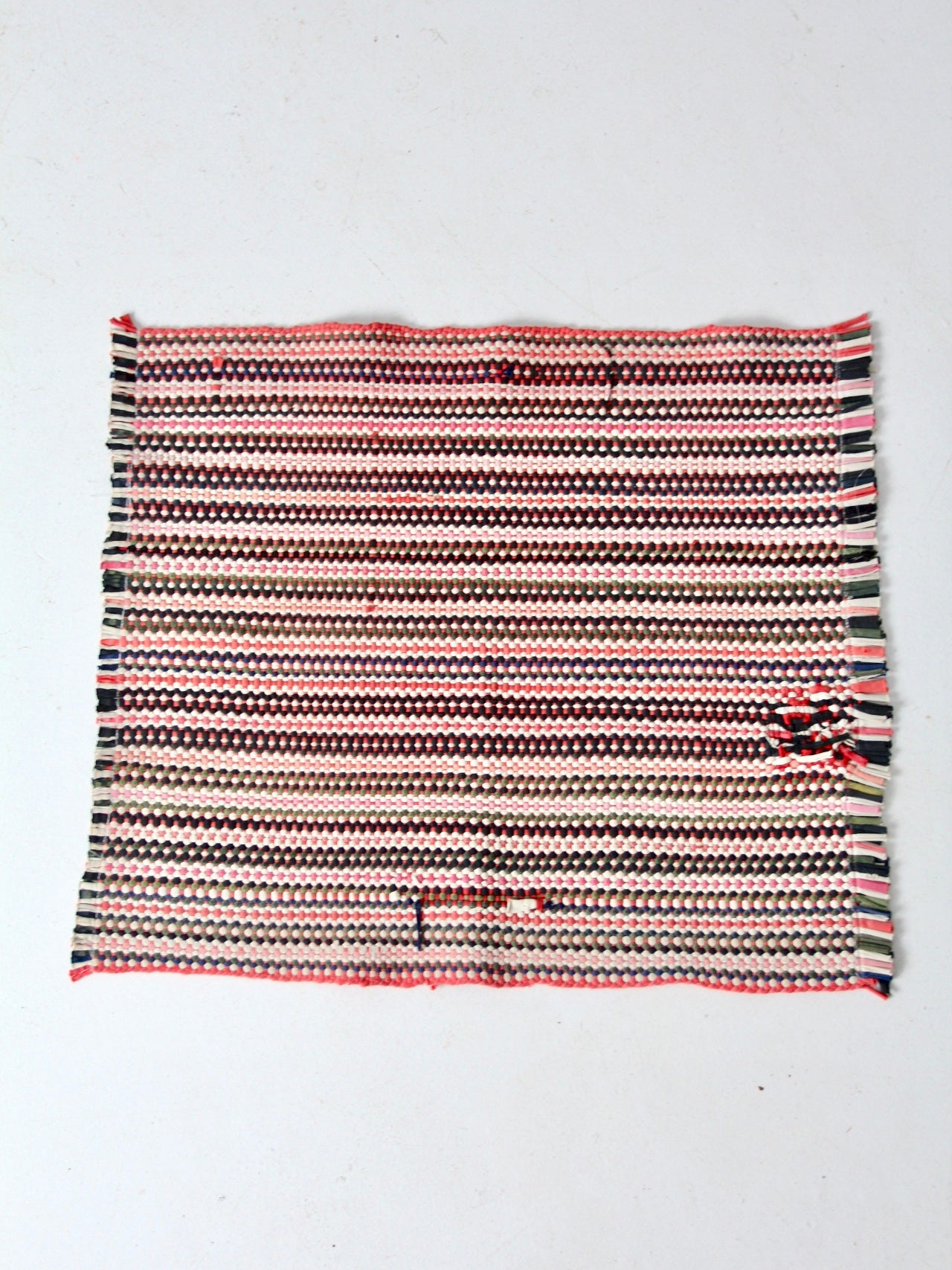 vintage striped rag rug
