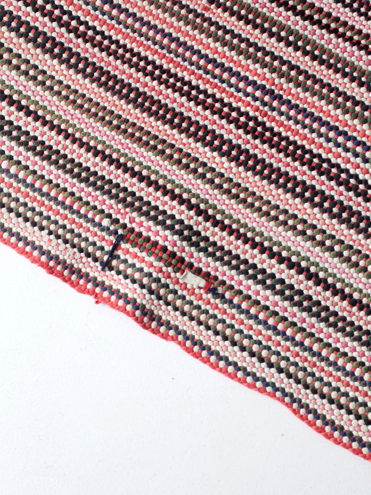 vintage striped rag rug