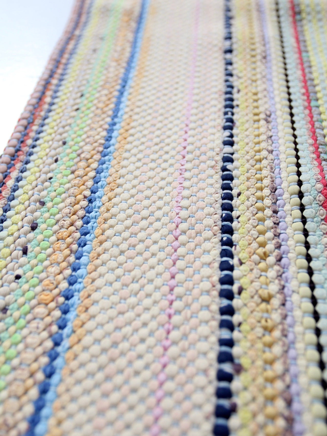 vintage stripe throw rug, 41 x 24