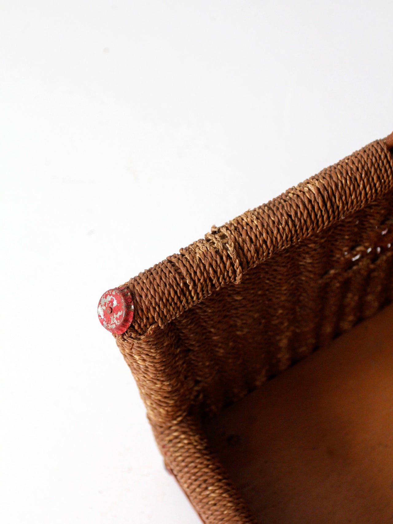 antique folk art storage basket