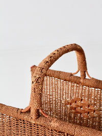 antique folk art storage basket