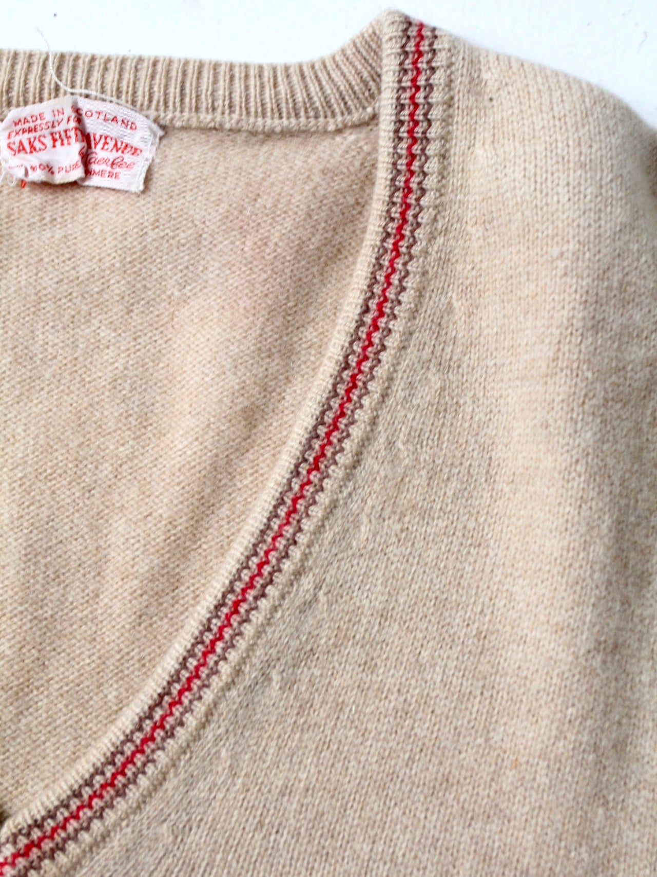 vintage Saks Fifth Avenue cashmere vest