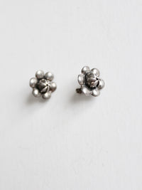 vintage sterling silver floral earrings