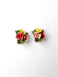 vintage 30s Austrian enamel earrings
