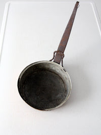antique copper saute pans pair