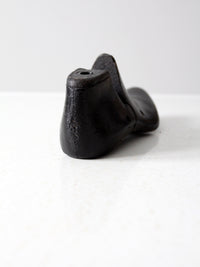 antique black wooden shoe form