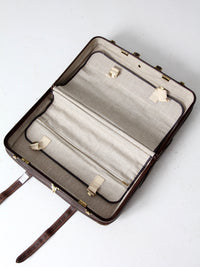 vintage brown leather suitcase