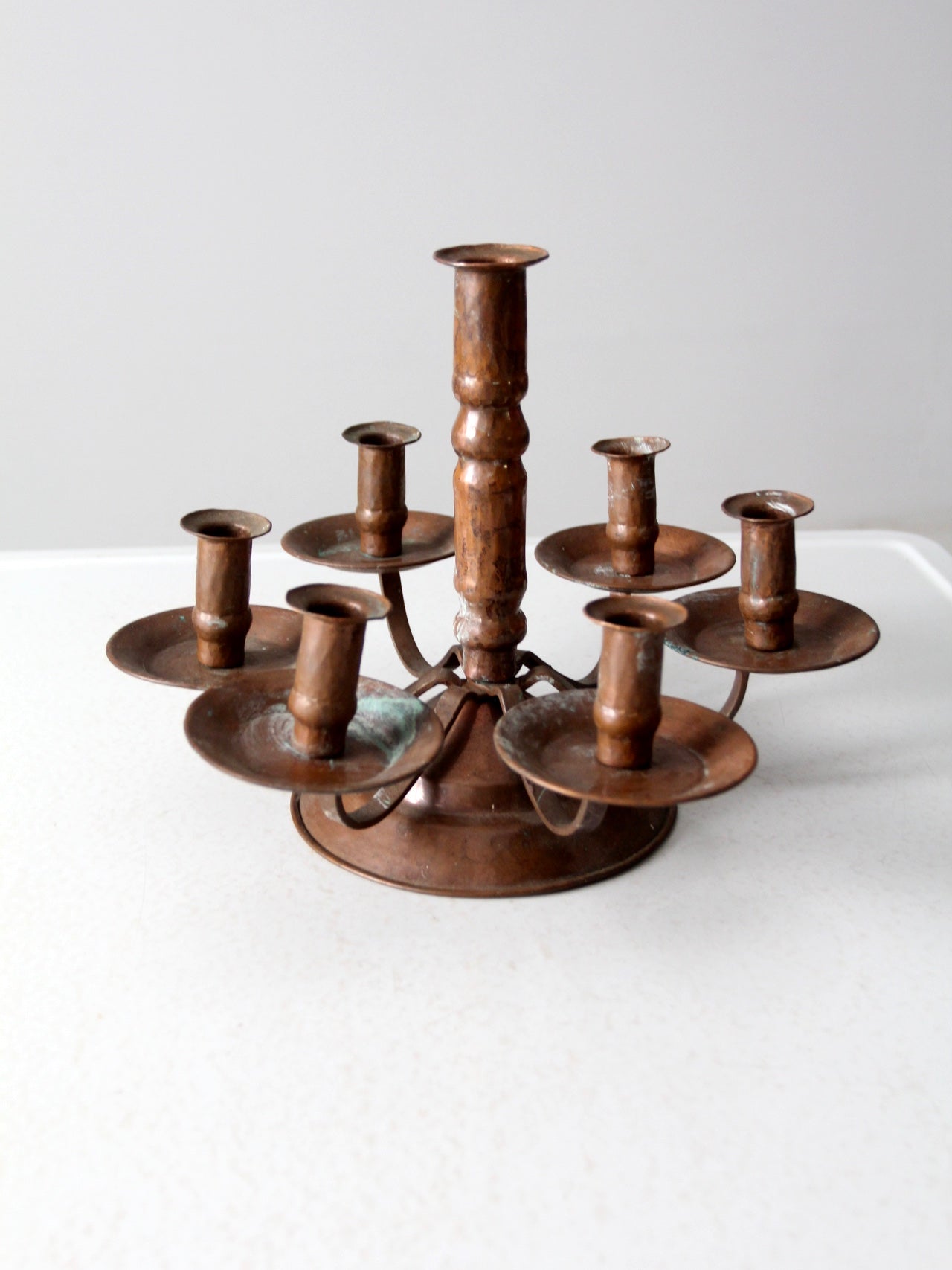 antique copper candelabra