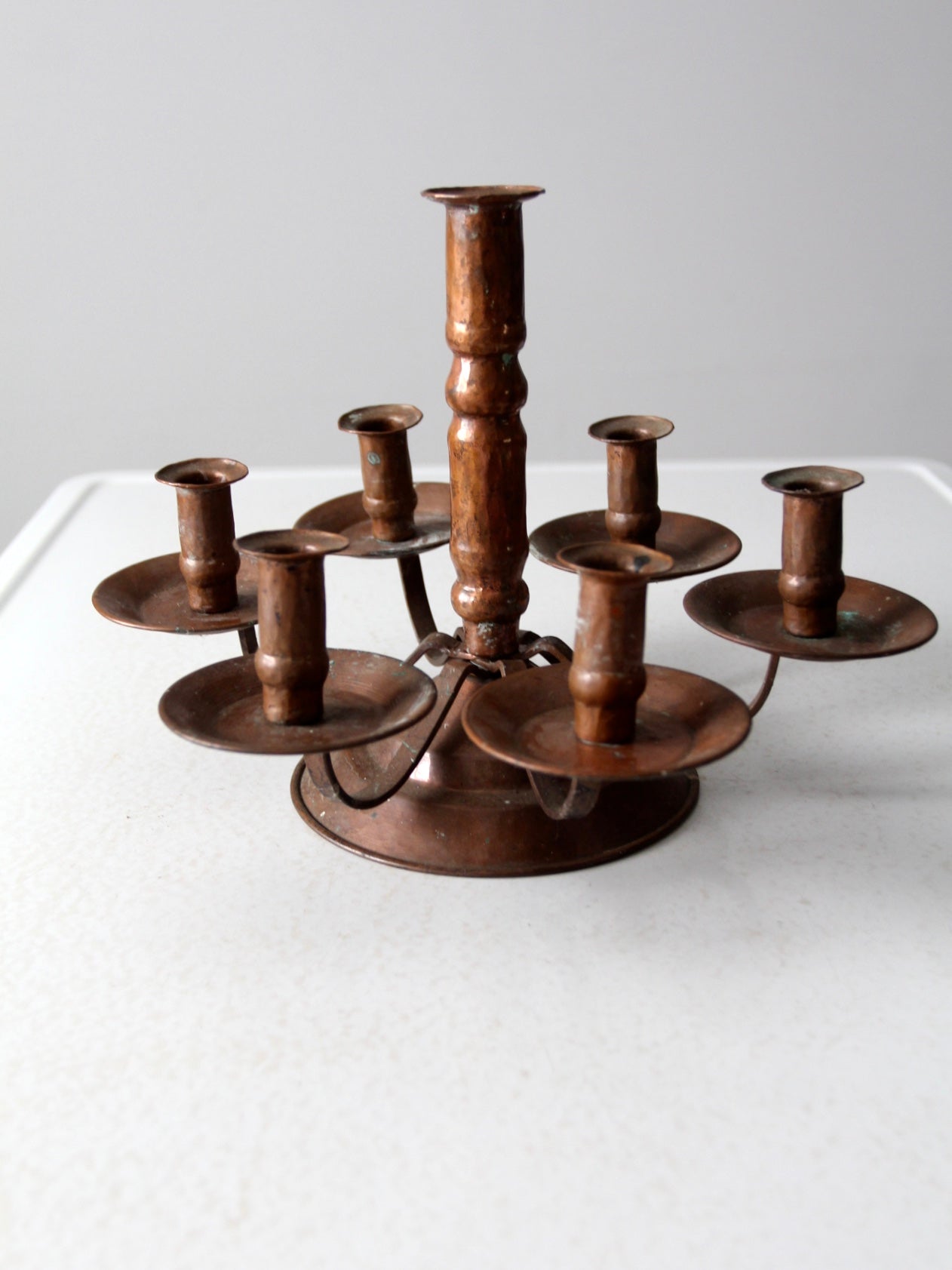 antique copper candelabra