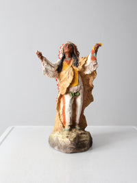 Native American Chief statue circa 1981