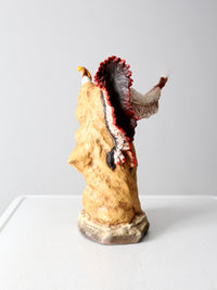 Native American Chief statue circa 1981