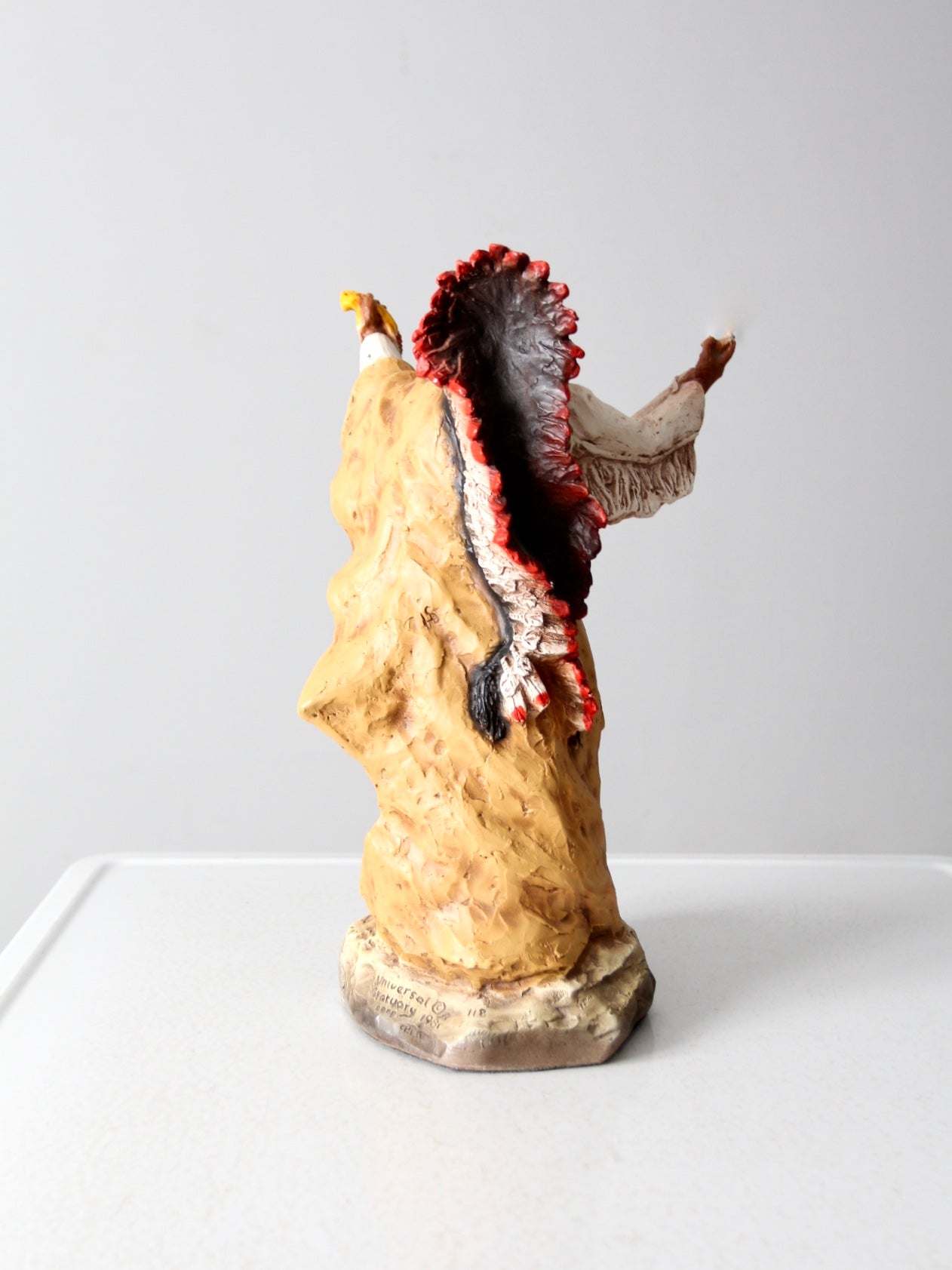 Native American Chief statue circa 1981