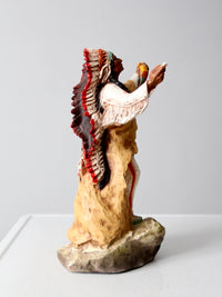 Native American Chief statue circa 1981