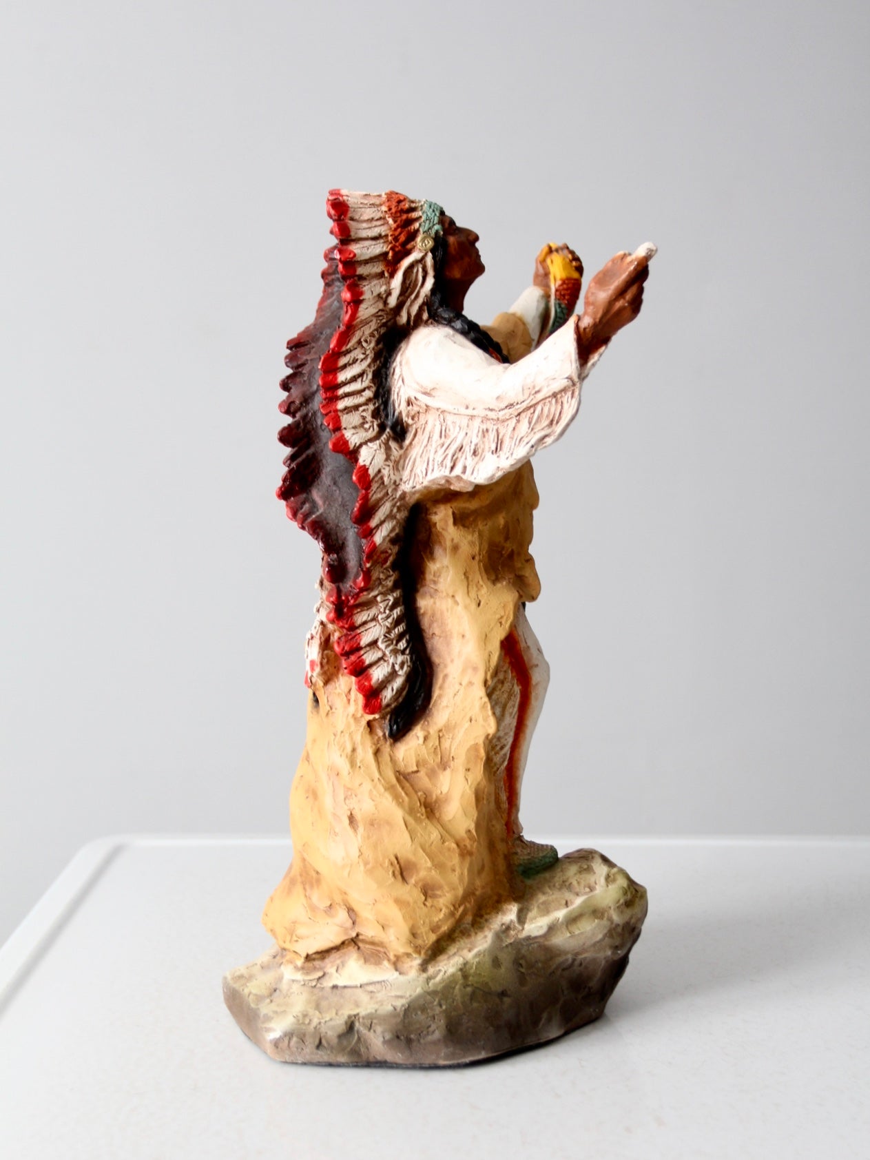 Native American Chief statue circa 1981