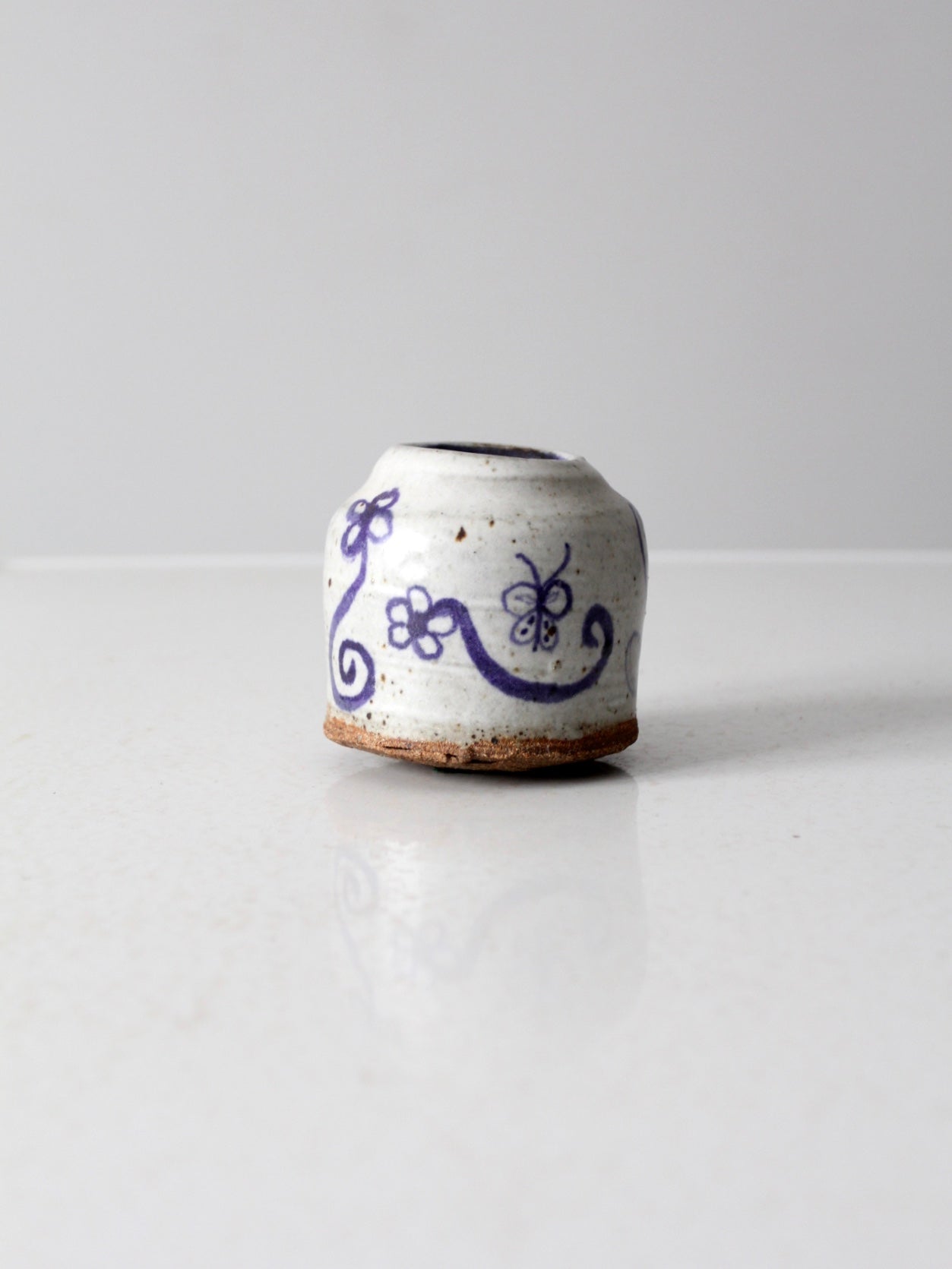 vintage Asian floral vase