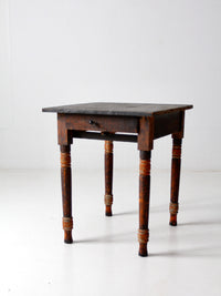 antique primitive end table with drawer