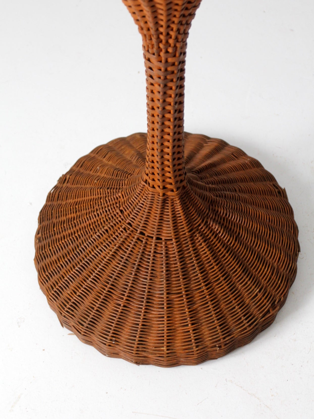 antique wicker plant stand