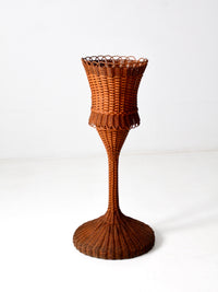 antique wicker plant stand