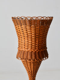 antique wicker plant stand