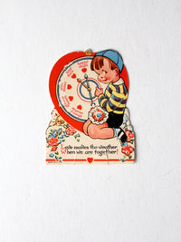vintage 1930s Valentine's Day stand up card