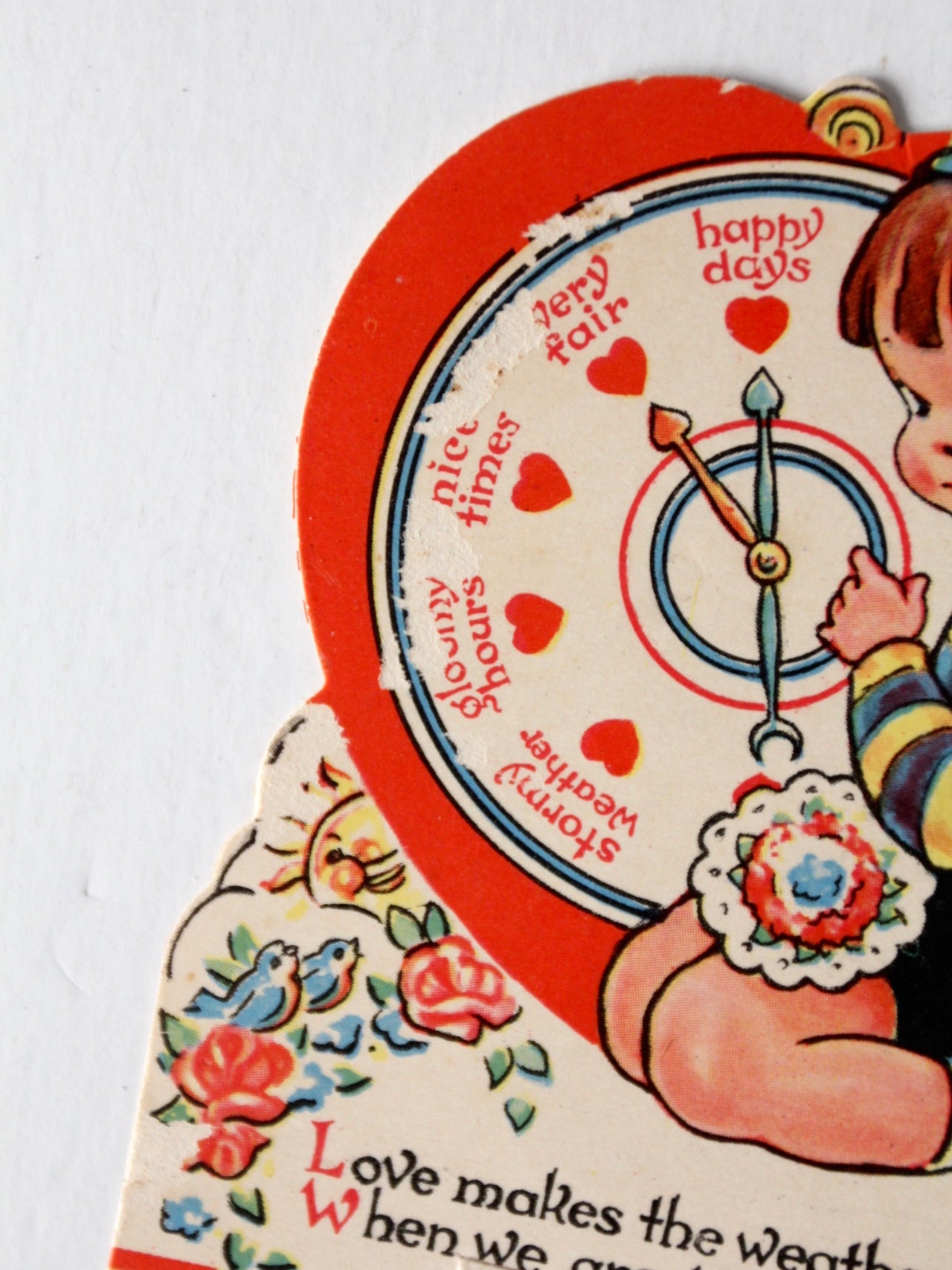 vintage 1930s Valentine's Day stand up card