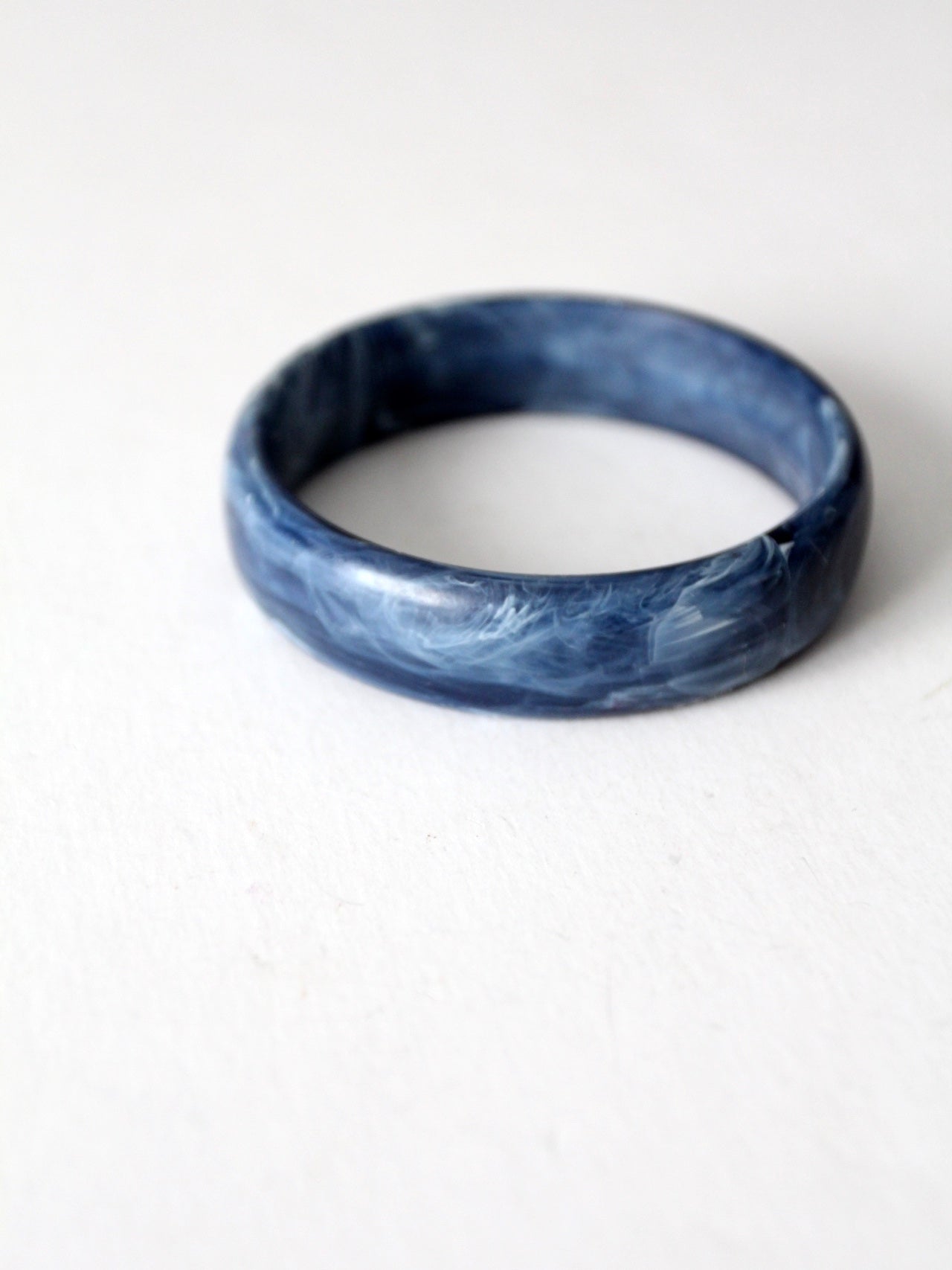 vintage blue marbled bangle
