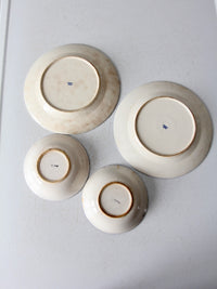 vintage Japanese Blue Willow dishes 4 pc