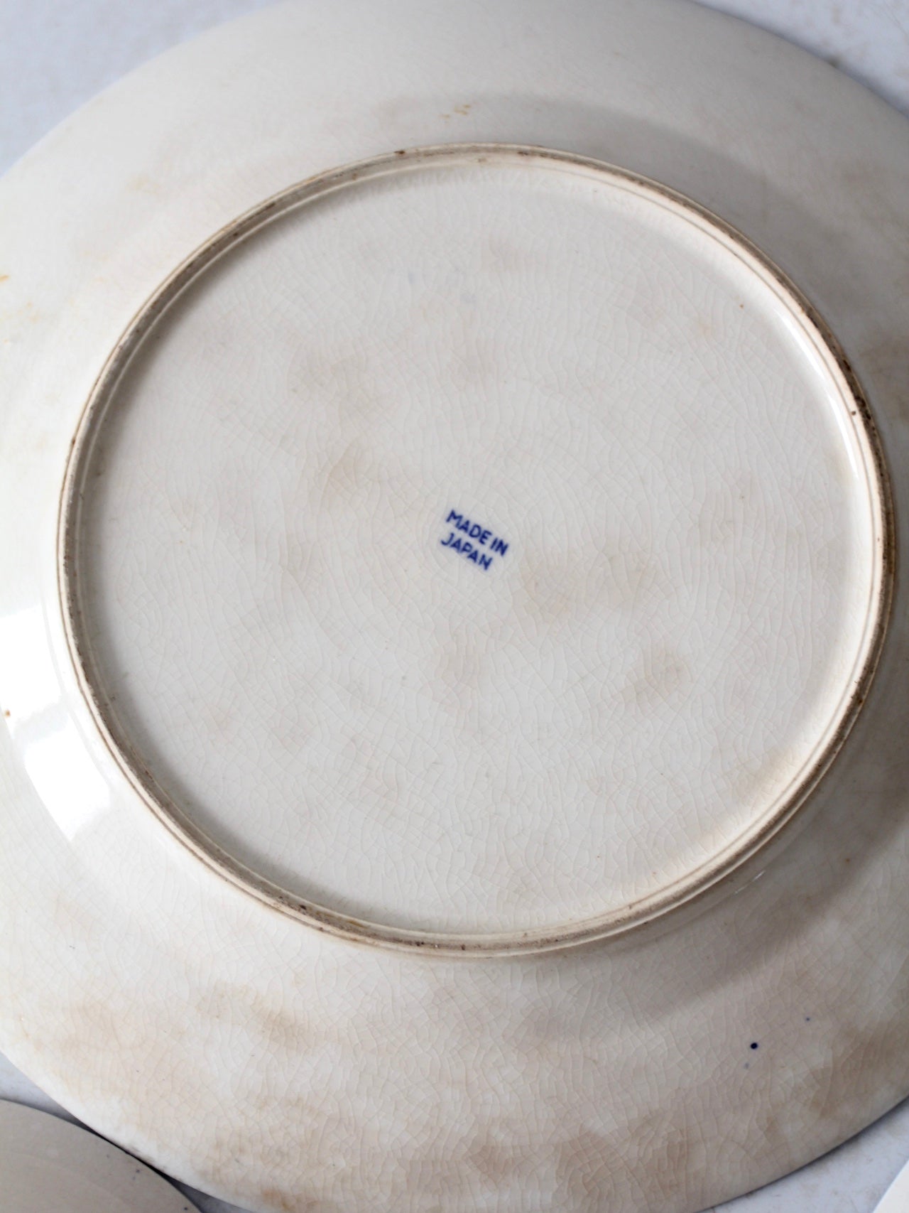 vintage Japanese Blue Willow dishes 4 pc