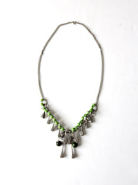 vintage brutalist square head nail necklace