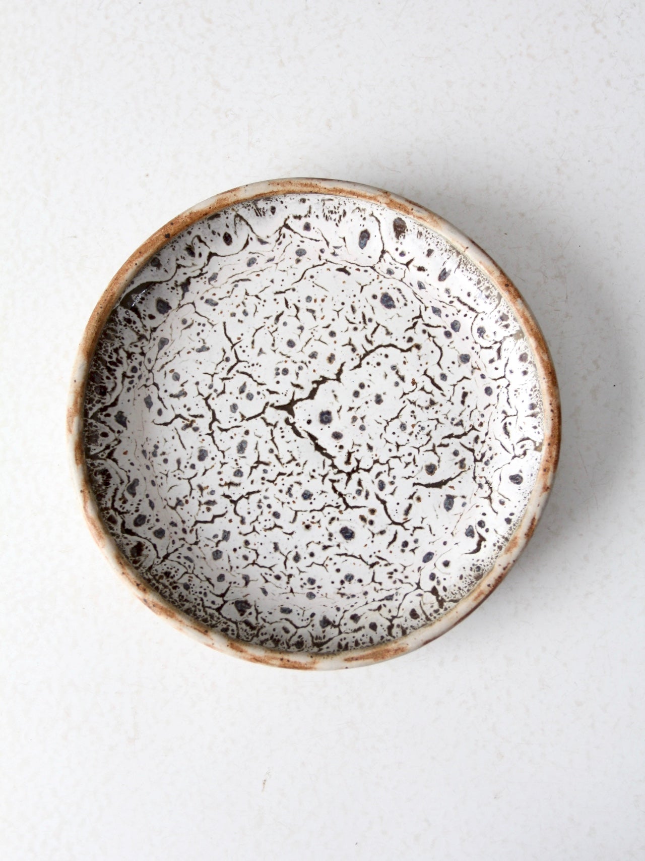 1970s signed studio pottery plate