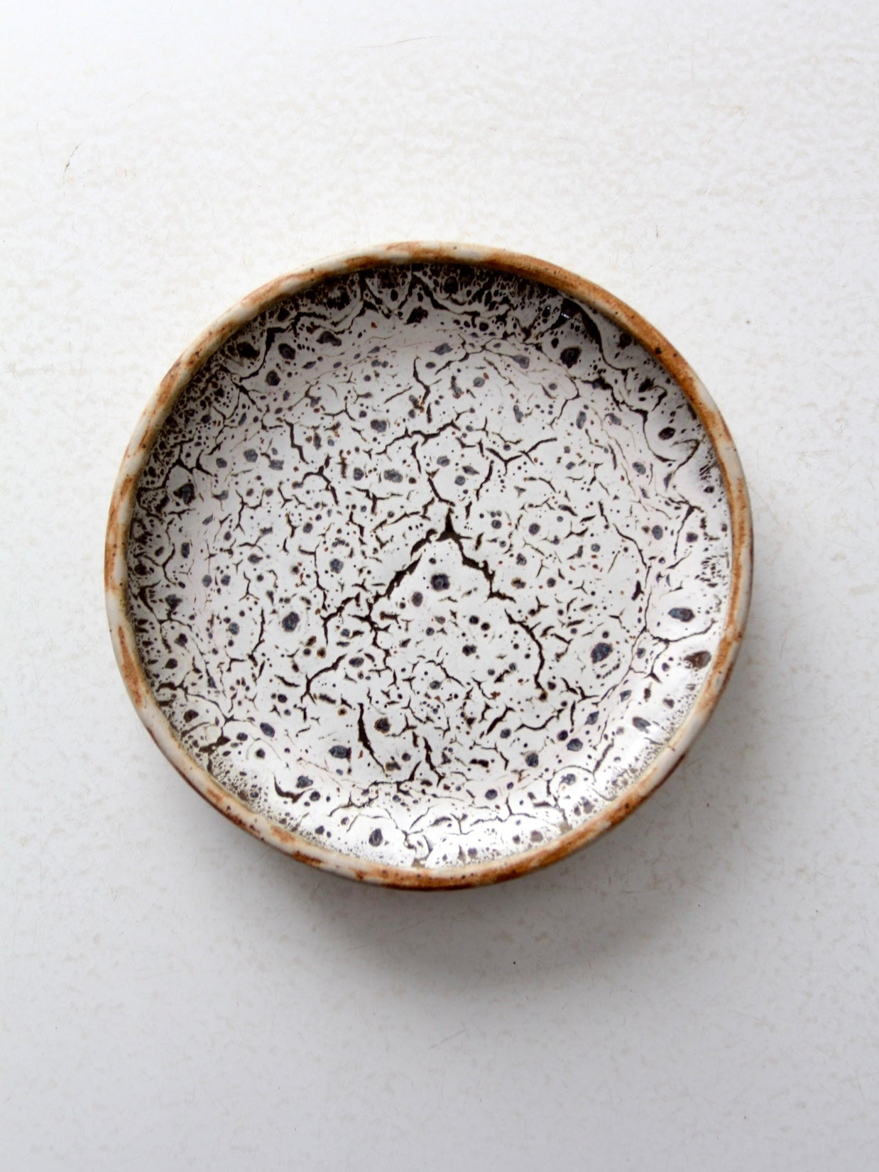 1970s signed studio pottery plate