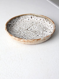 1970s signed studio pottery plate